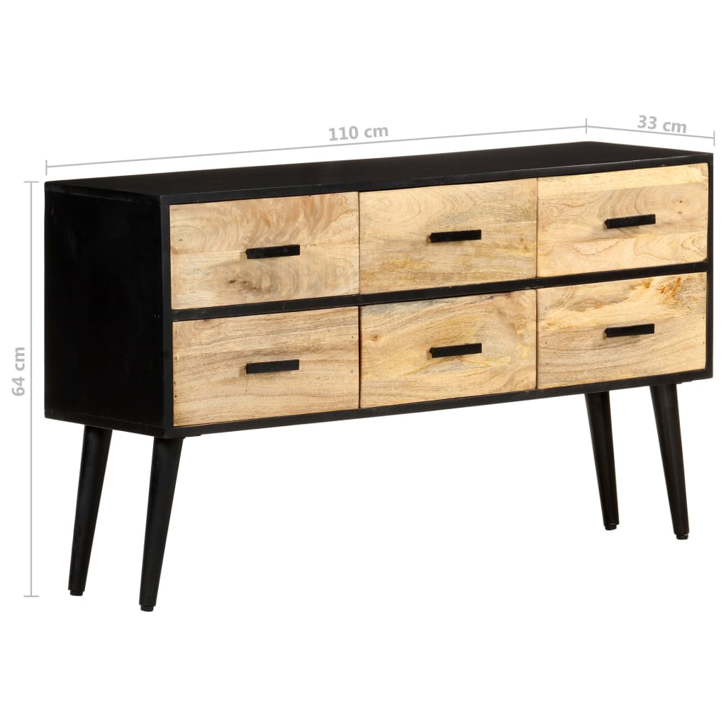 Sideboard, 110x33x64cm, solid mango wood