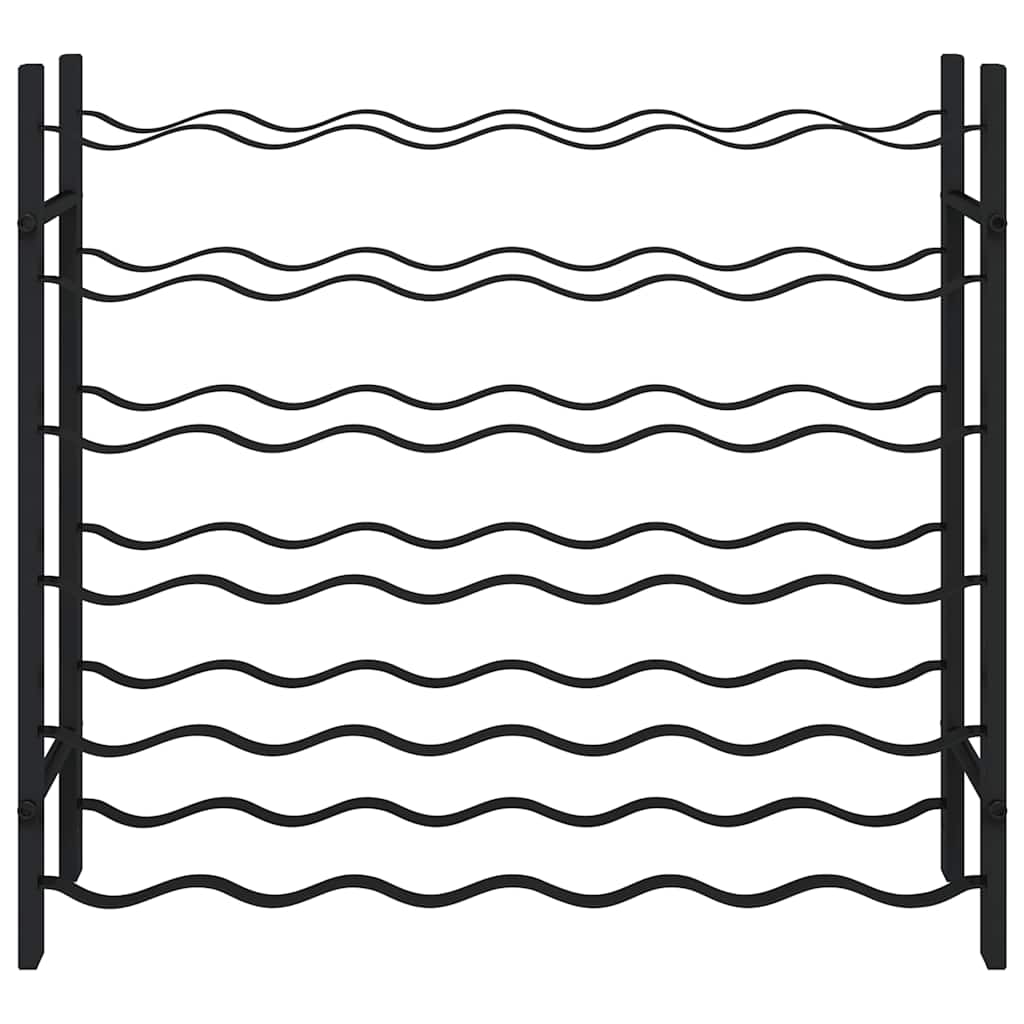 Vyno laikiklis 36 buteliams, juodos spalvos, geležis