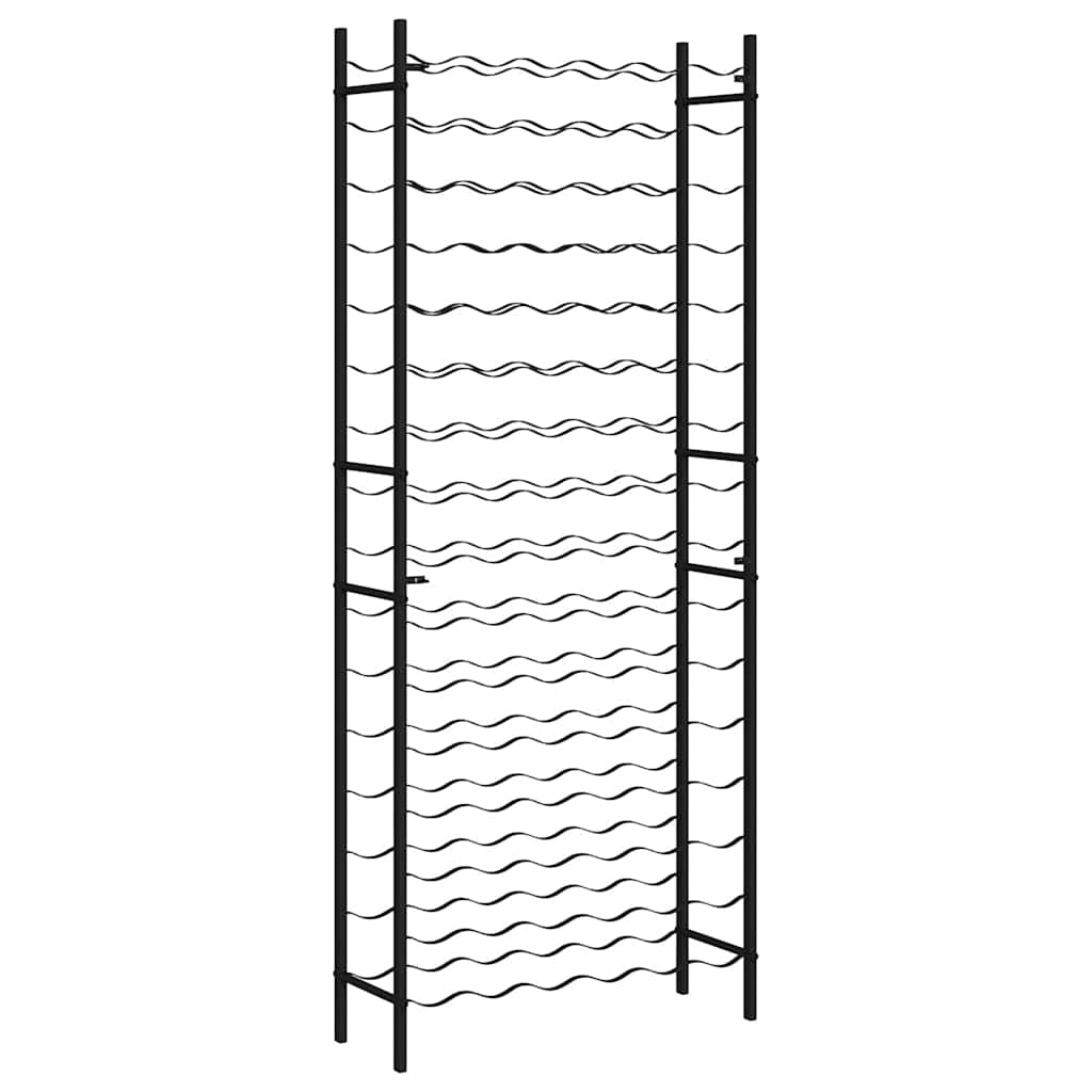 Vyno laikiklis 96 buteliams, juodos spalvos, geležis