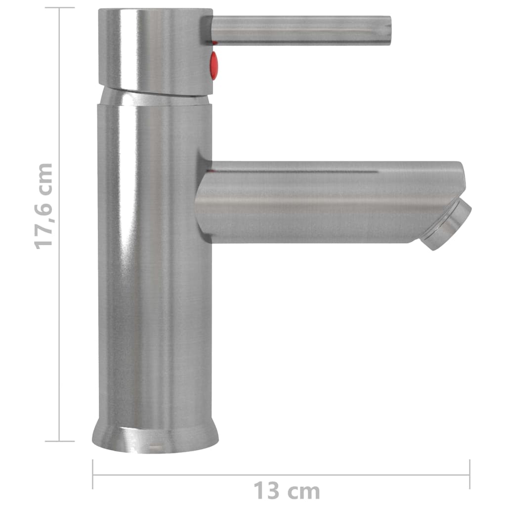 Bathroom sink faucet, silver, 130x176mm