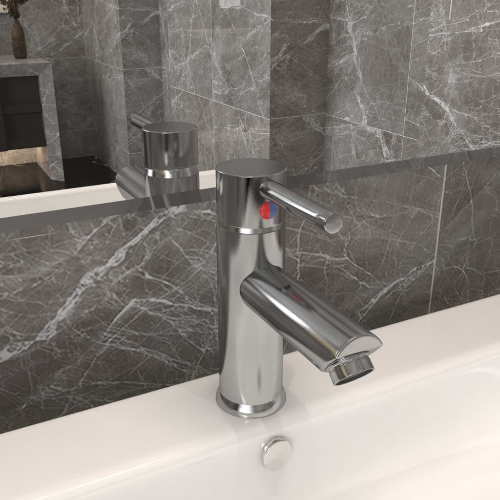 Bathroom sink faucet, silver, 130x176mm