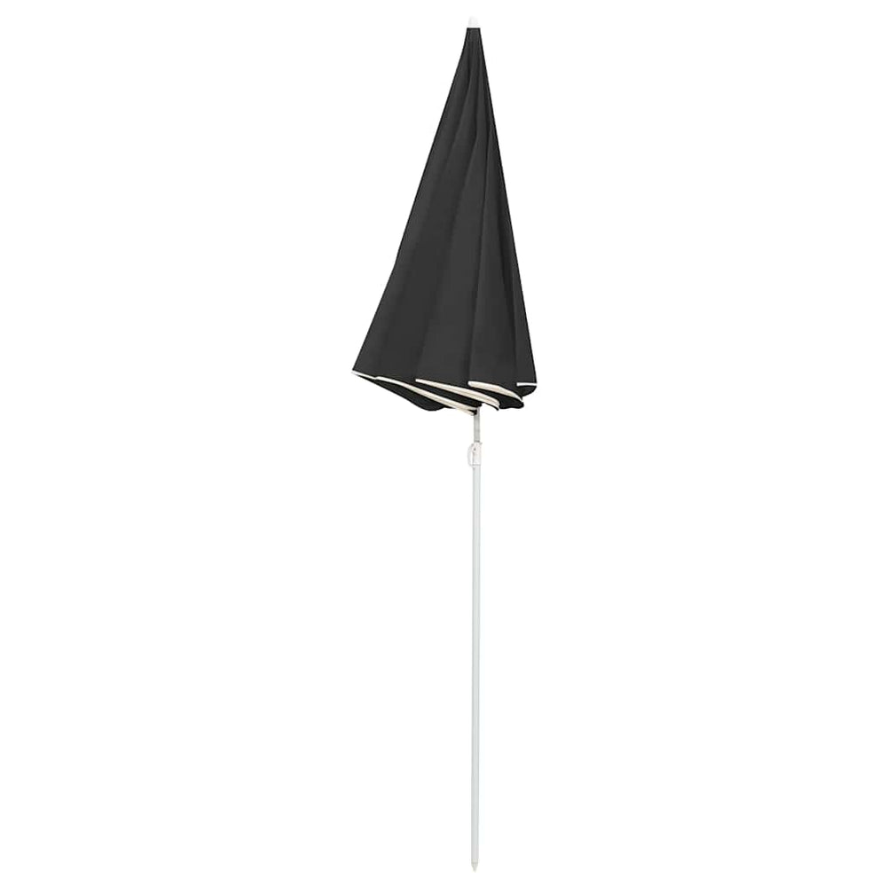 Sodo skėtis nuo saulės su plieniniu stulpu, antracito, 180cm