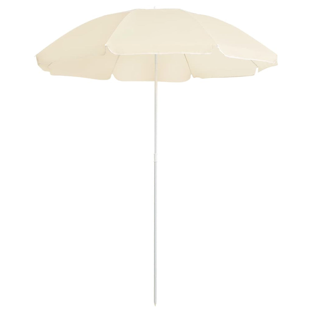 Garden umbrella with steel pole, sand, 180cm