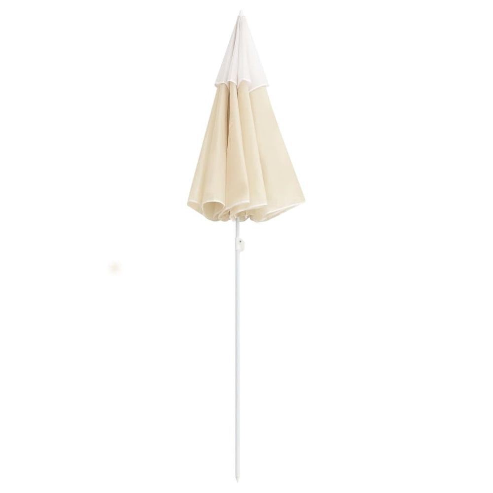 Garden umbrella with steel pole, sand, 180cm