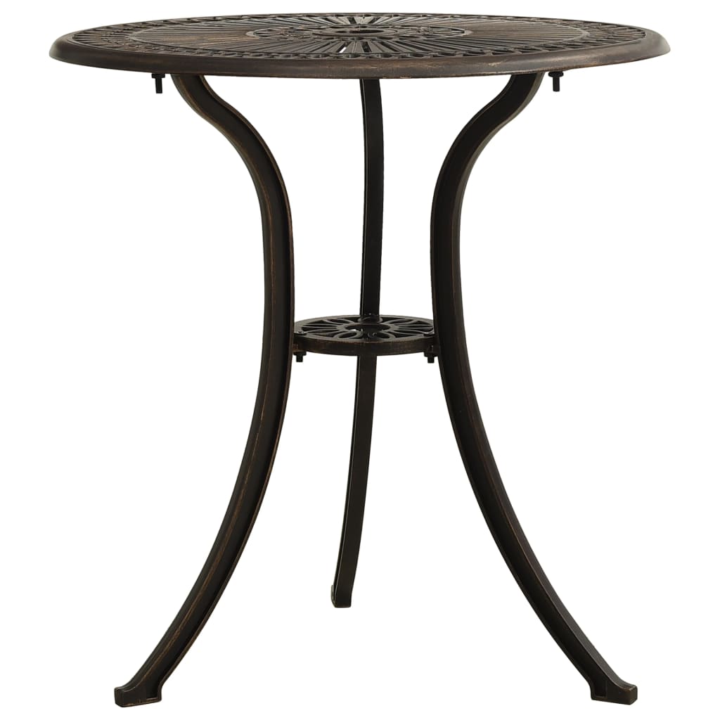 Garden table, bronze, 62x62x65cm, cast aluminum