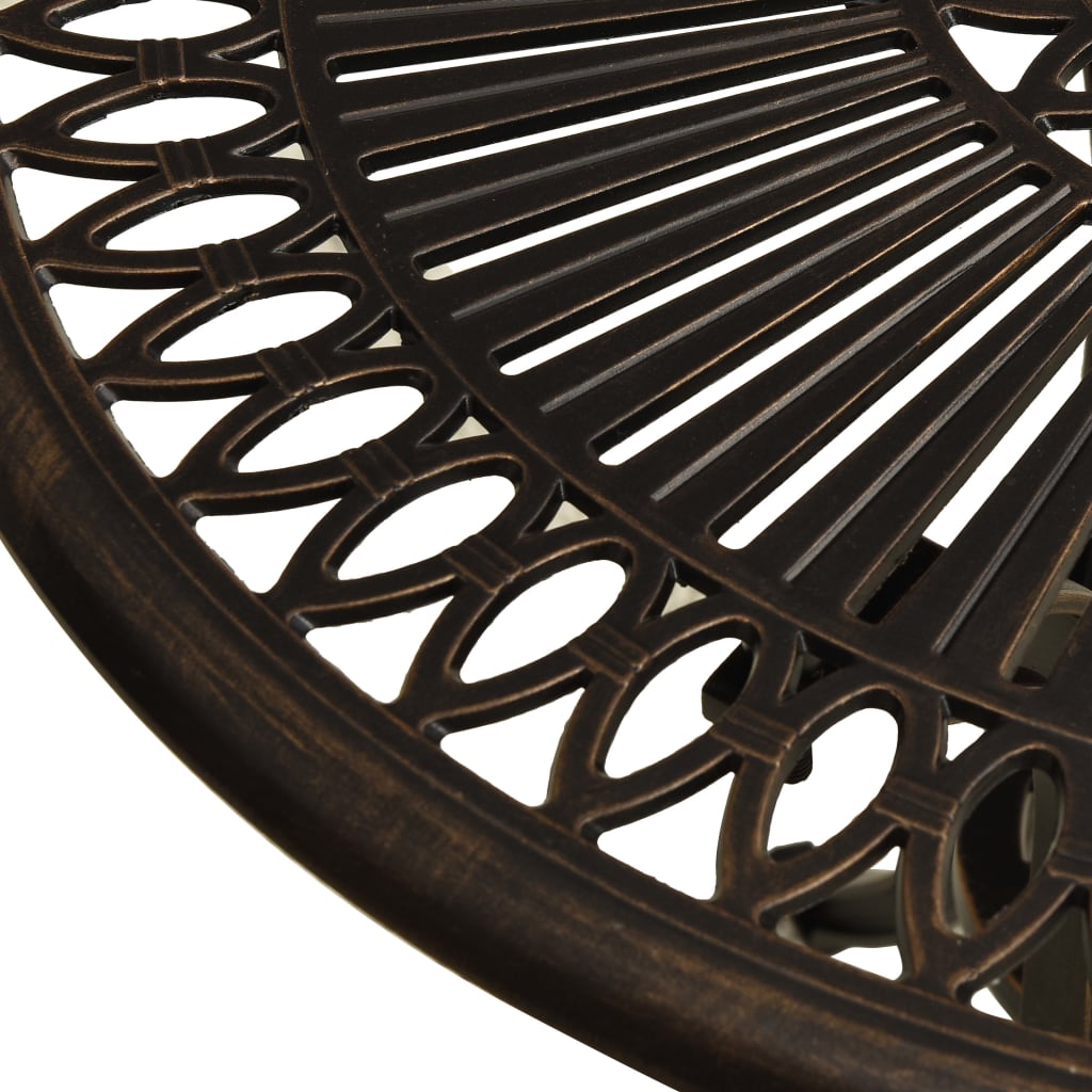 Garden table, bronze, 62x62x65cm, cast aluminum