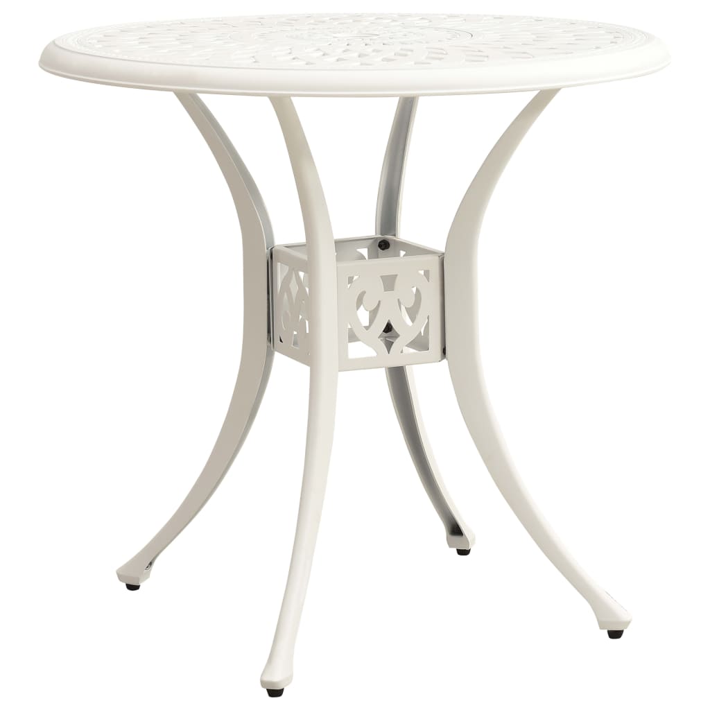 Garden table, white, 78x78x72cm, cast aluminum