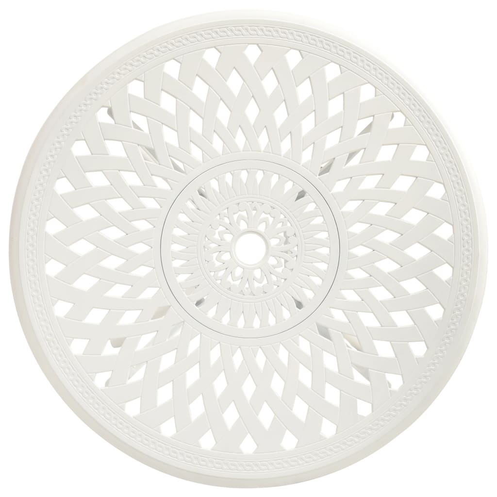 Garden table, white, 78x78x72cm, cast aluminum