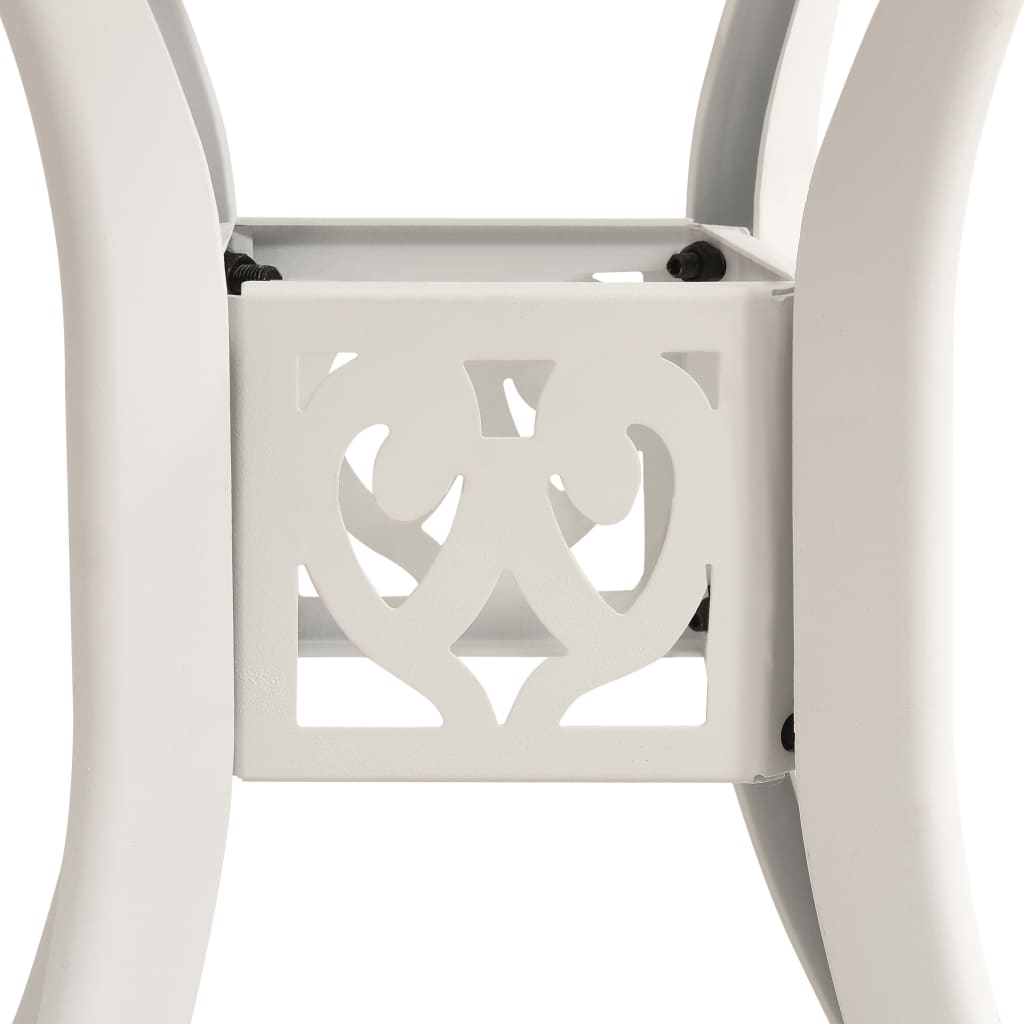 Garden table, white, 78x78x72cm, cast aluminum