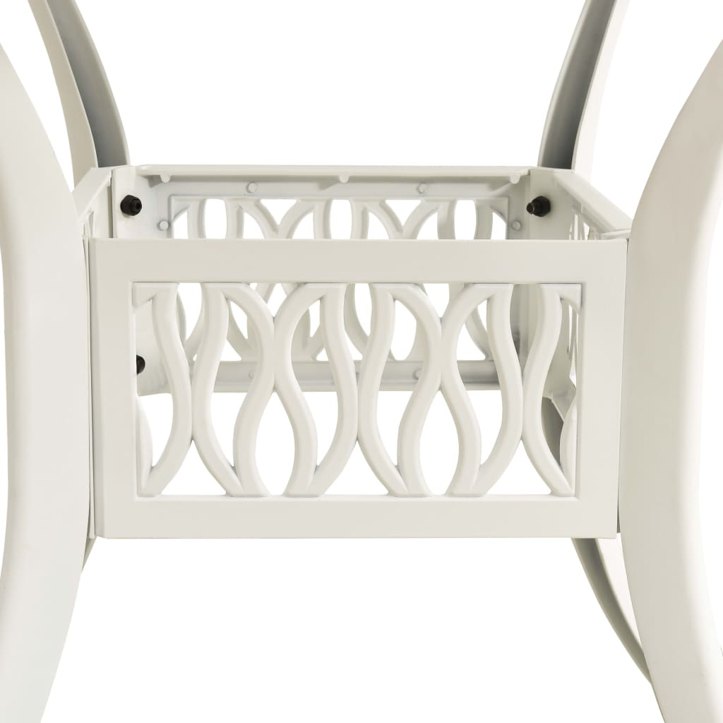 Garden table, white, 90x90x74cm, cast aluminium