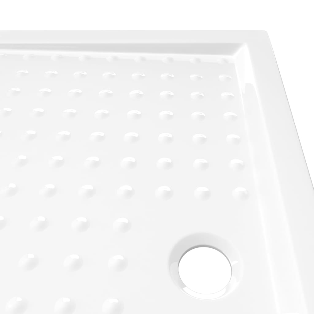Shower tray, white, 80x100x4cm, ABS, dotted