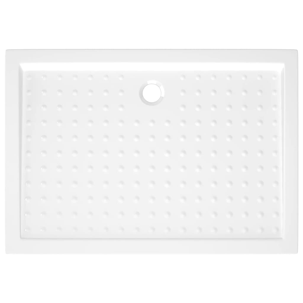 Shower tray, white, 70x100x4cm, ABS, dotted