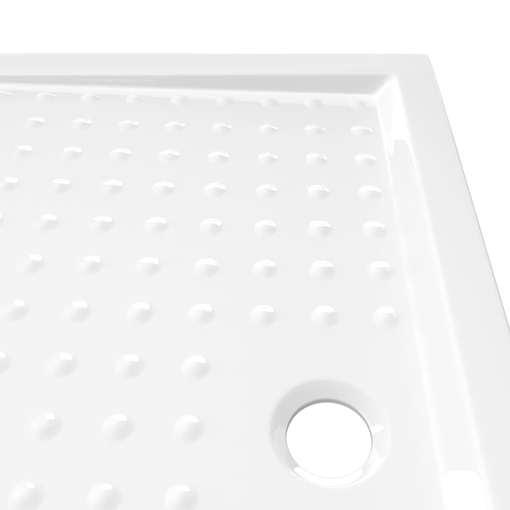 Shower tray, white, 70x100x4cm, ABS, dotted