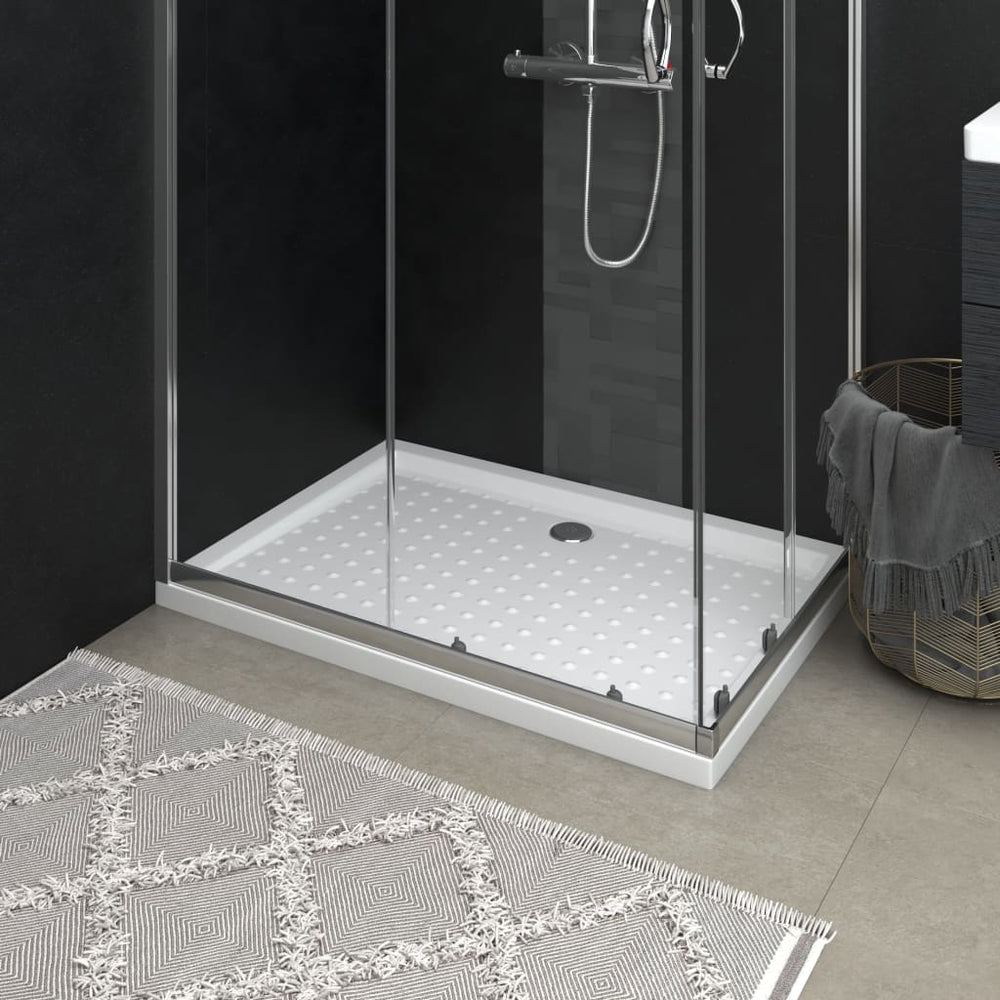 Shower tray, white, 70x100x4cm, ABS, dotted