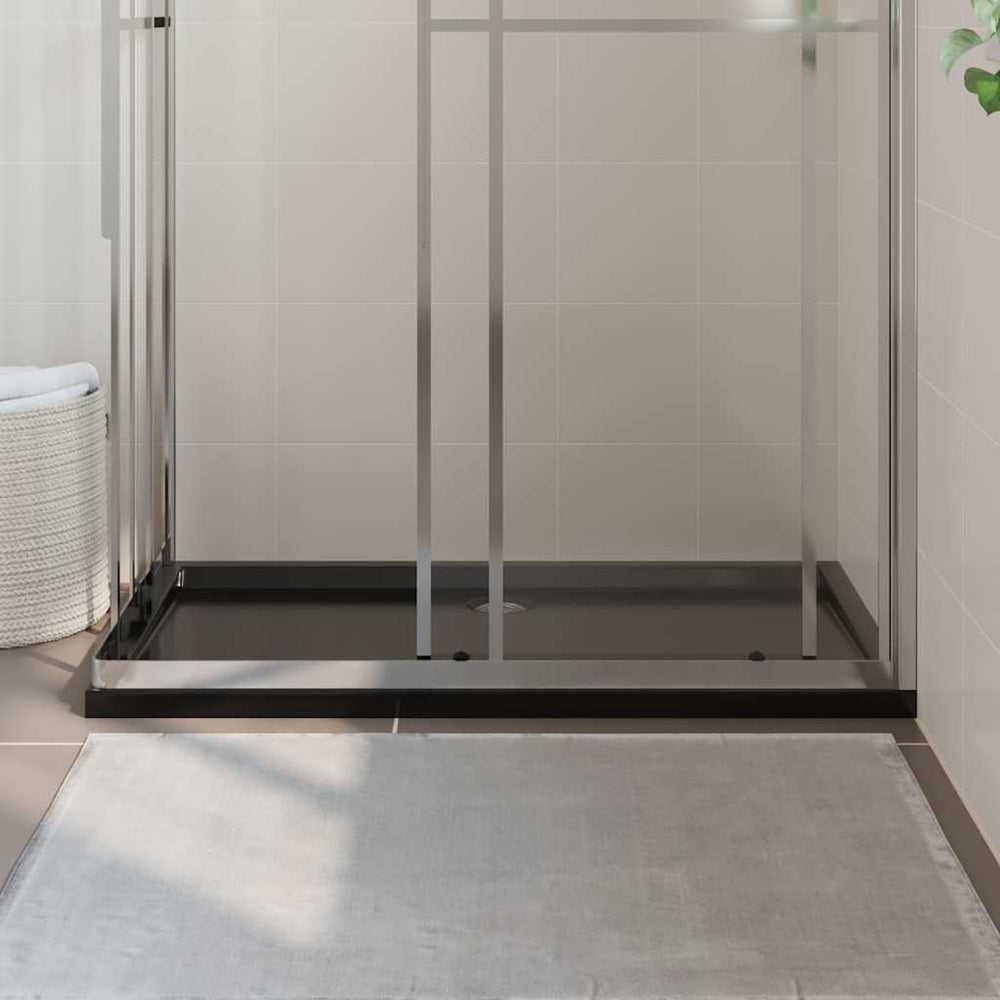 Shower tray, black, 70x120cm, ABS, rectangular