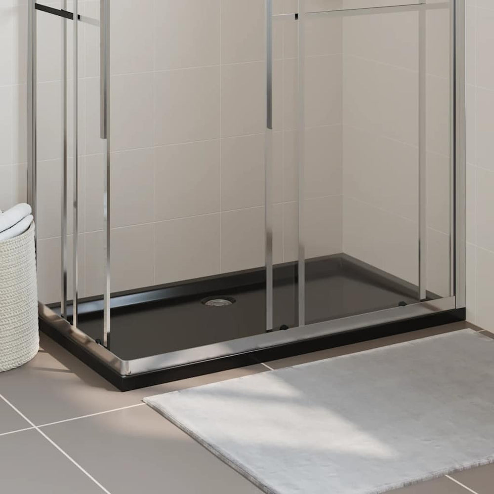 Shower tray, black, 70x120cm, ABS, rectangular