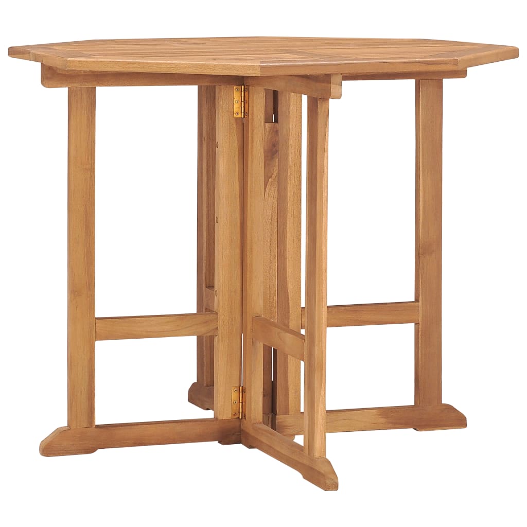 Folding garden table, 90x90x75cm, solid teak