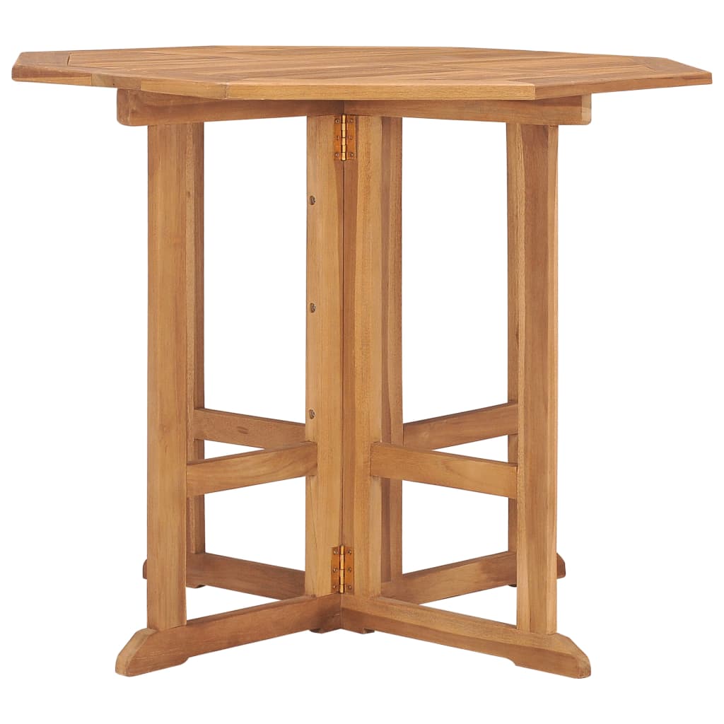 Folding garden table, 90x90x75cm, solid teak