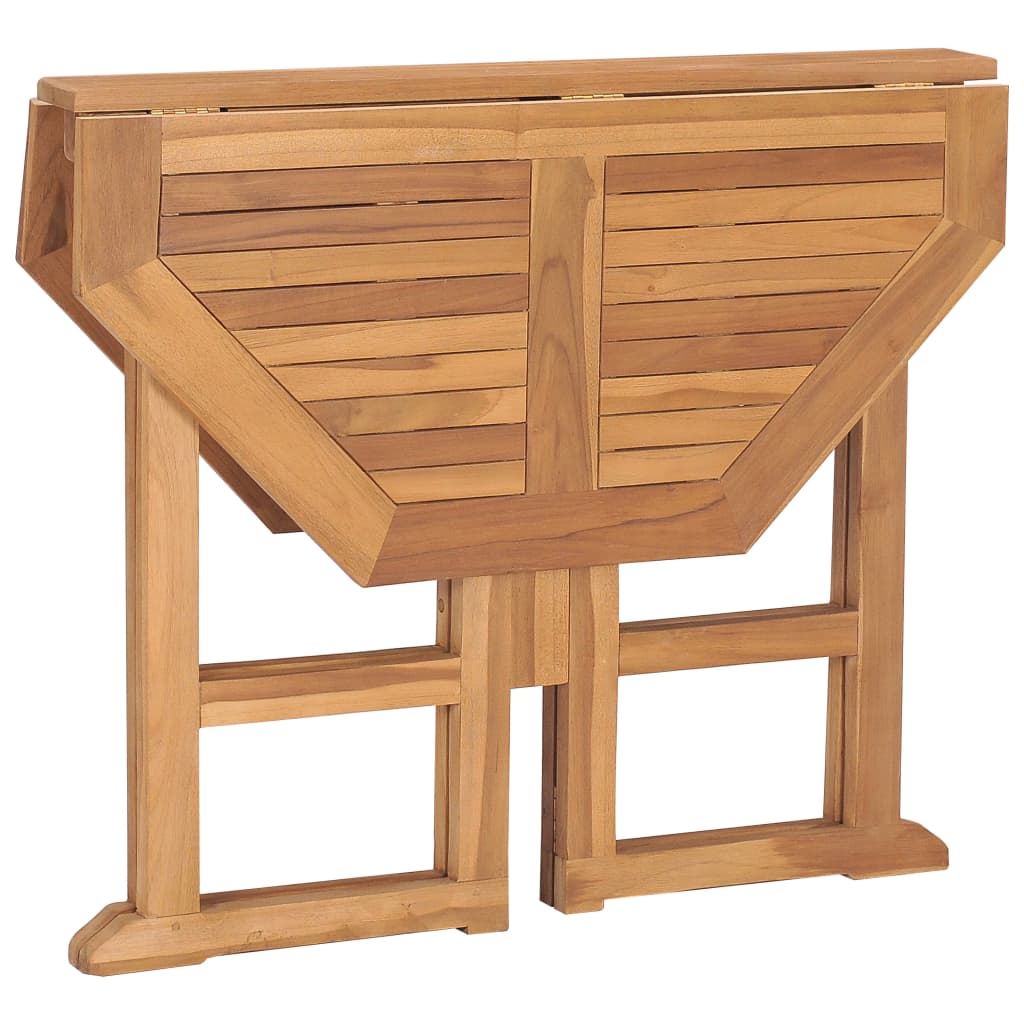 Folding garden table, 90x90x75cm, solid teak