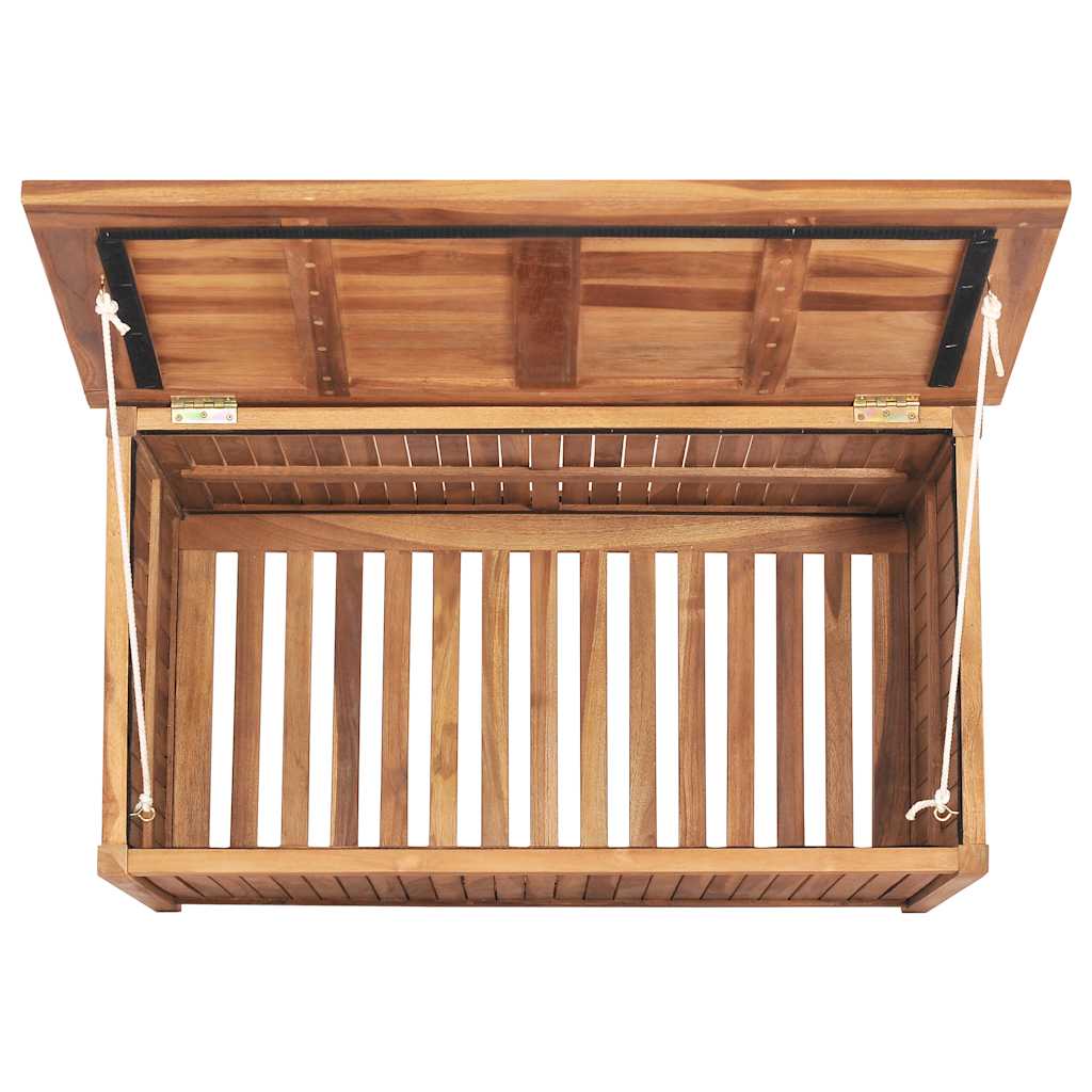 Garden storage box, 90x50x58cm, solid teak wood