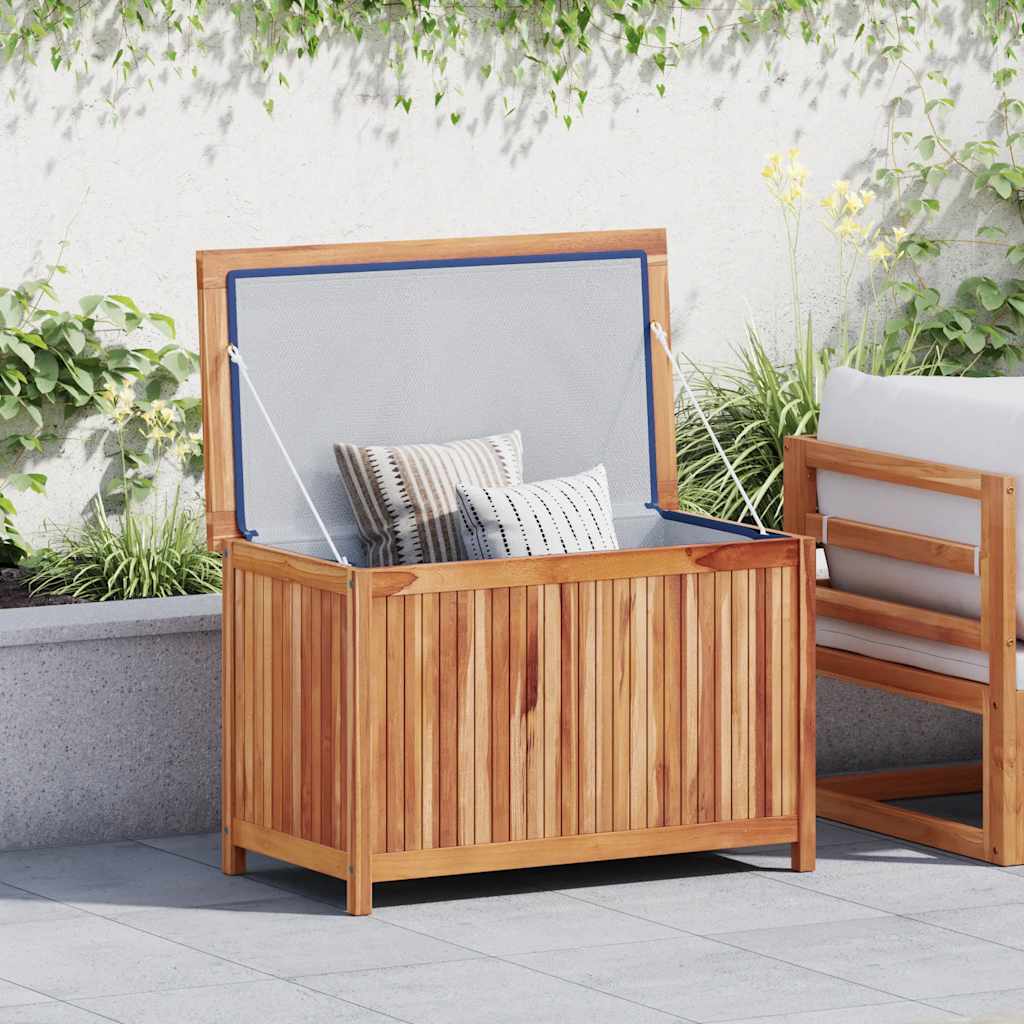 Garden storage box, 90x50x58cm, solid teak wood