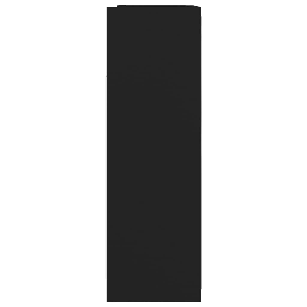 Veidrodinė vonios spintelė, juoda, 62,5x20,5x64cm, mediena