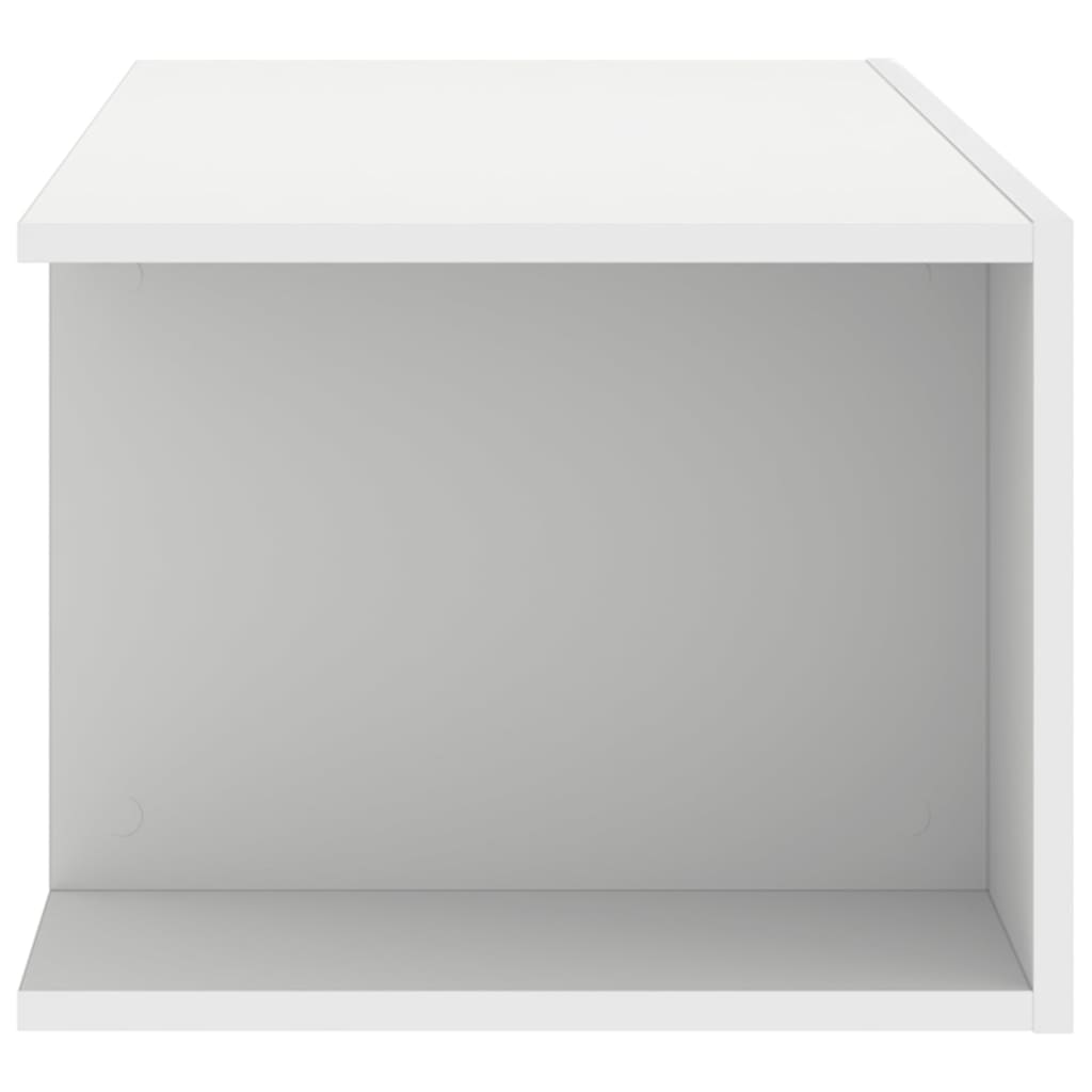 TV Cabinet with LED Lights, White, 90x39x30cm