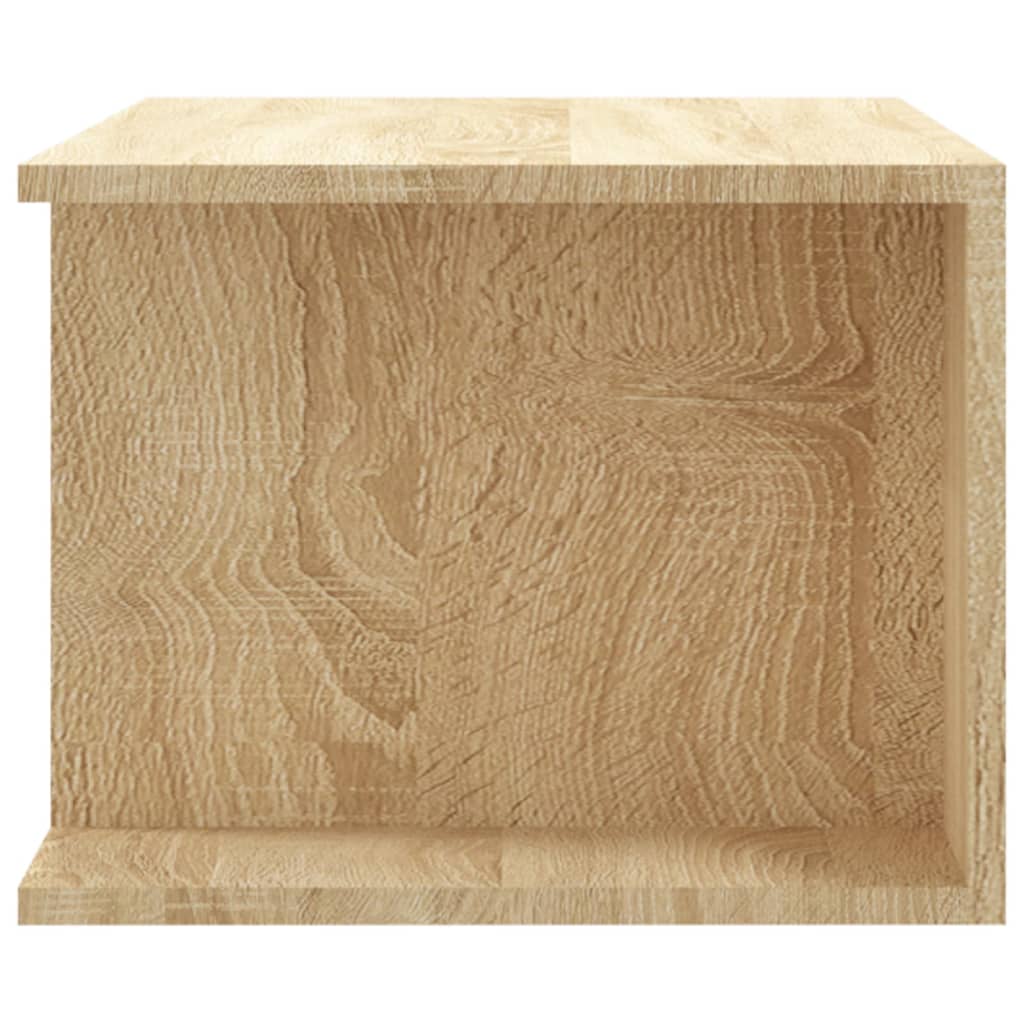 TV Cabinet with LED Lighting, Oak, 90x39x30cm
