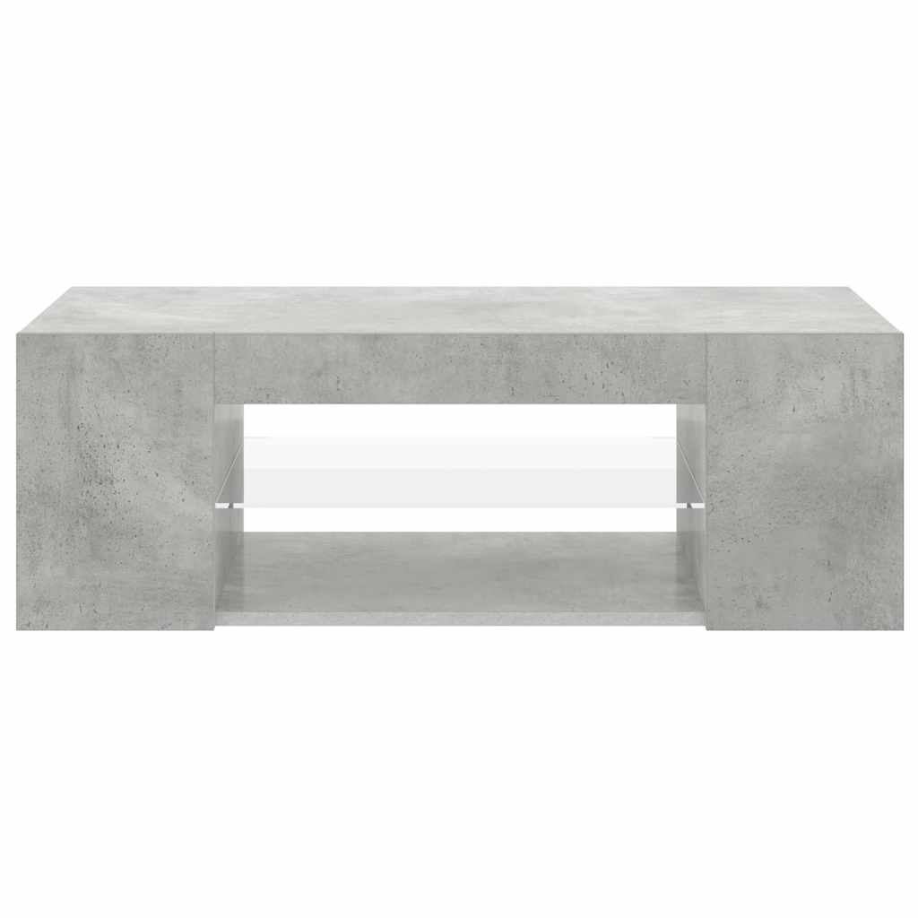 Tv spintelė su LED apšvietimu, betono pilka, 90x39x30cm