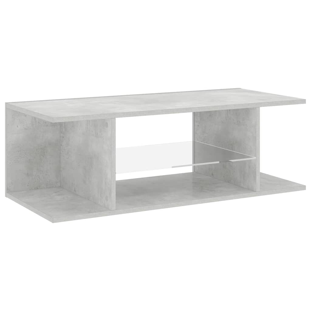 Tv spintelė su LED apšvietimu, betono pilka, 90x39x30cm