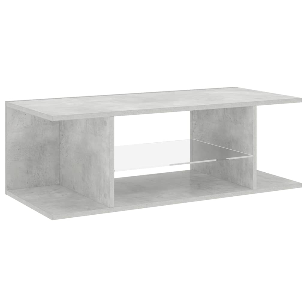 TV skapītis ar LED apgaismojumu, betona pelēks, 90x39x30 cm