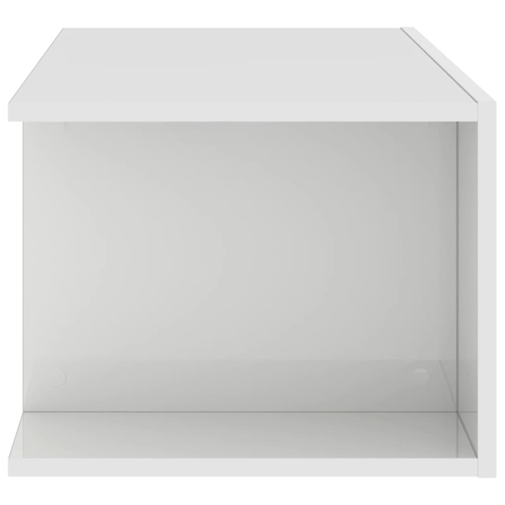 TV spintelė su LED apšvietimu, blizgi balta, 90x39x30cm