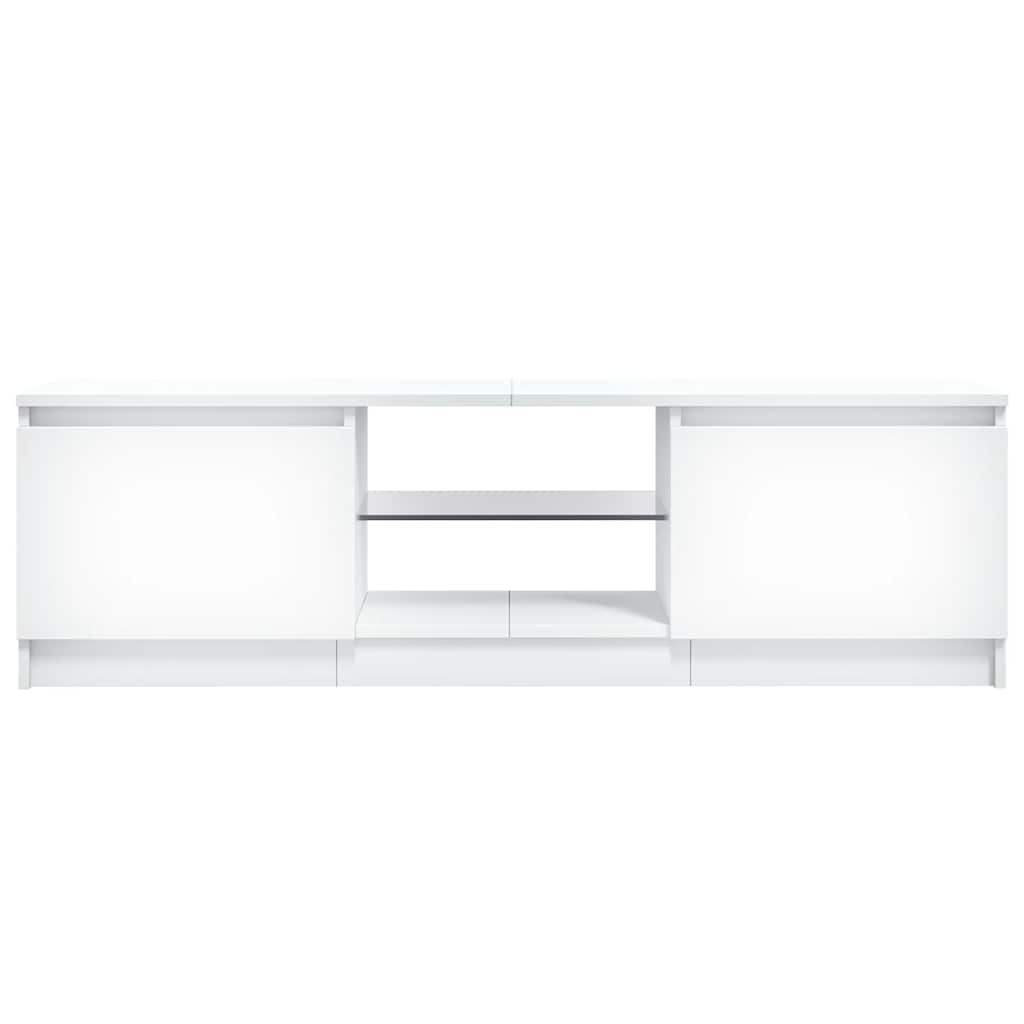 TV spintelė su LED apšvietimu, baltos spalvos, 120x30x36cm