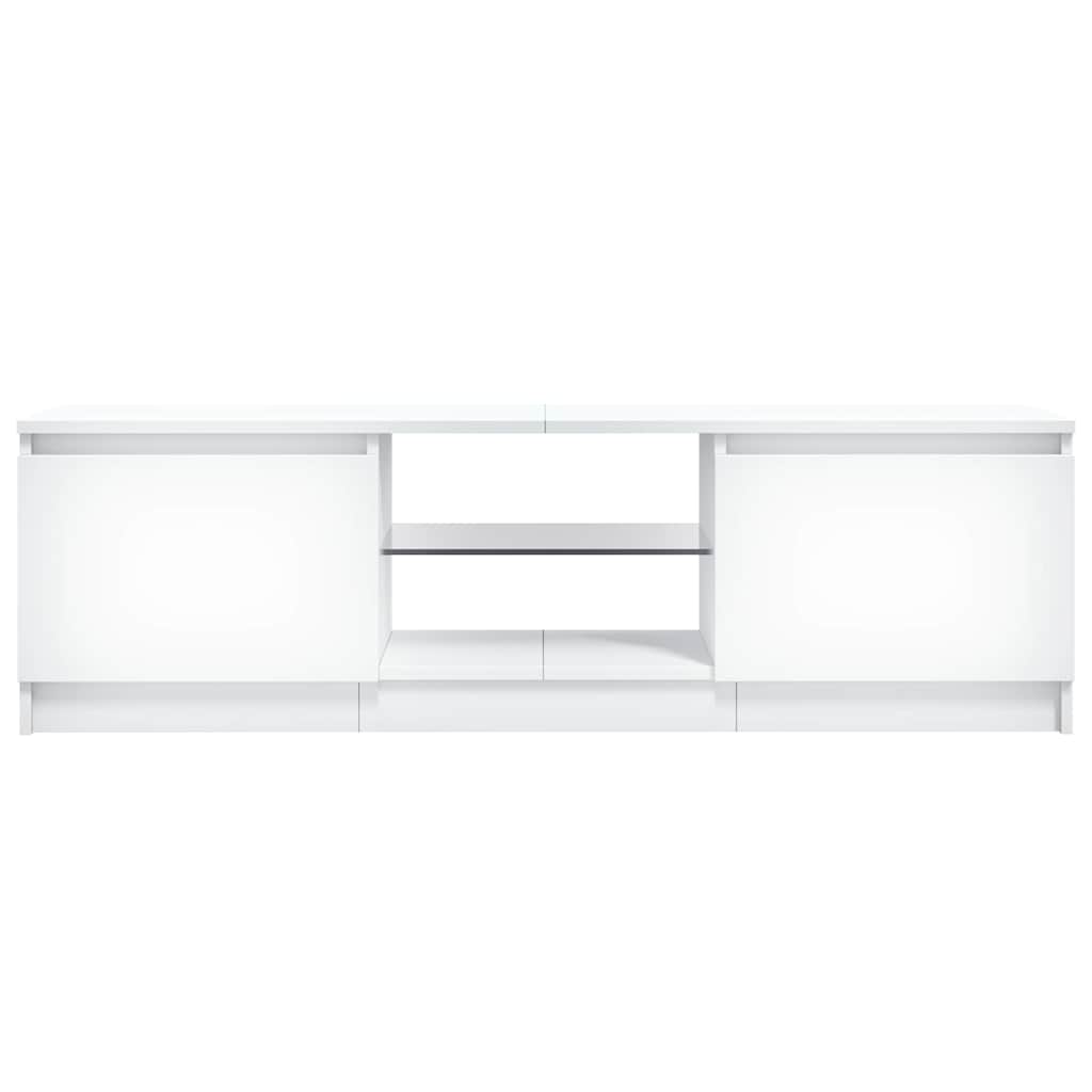 TV spintelė su LED apšvietimu, baltos spalvos, 120x30x36cm