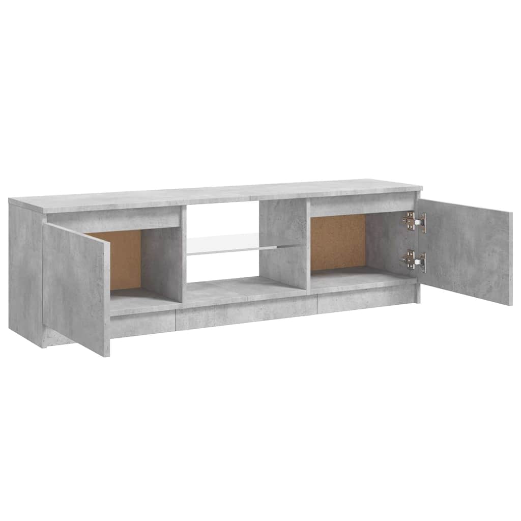 TV spintelė su LED apšvietimu, betono pilka, 120x30x36cm