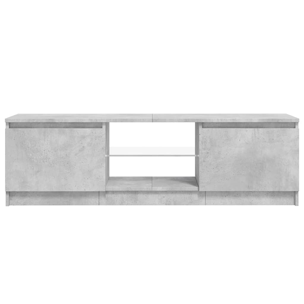 TV spintelė su LED apšvietimu, betono pilka, 120x30x36cm