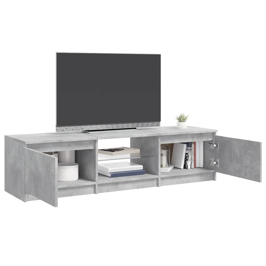TV cabinet with LED, concrete grey, 140x40x36cm