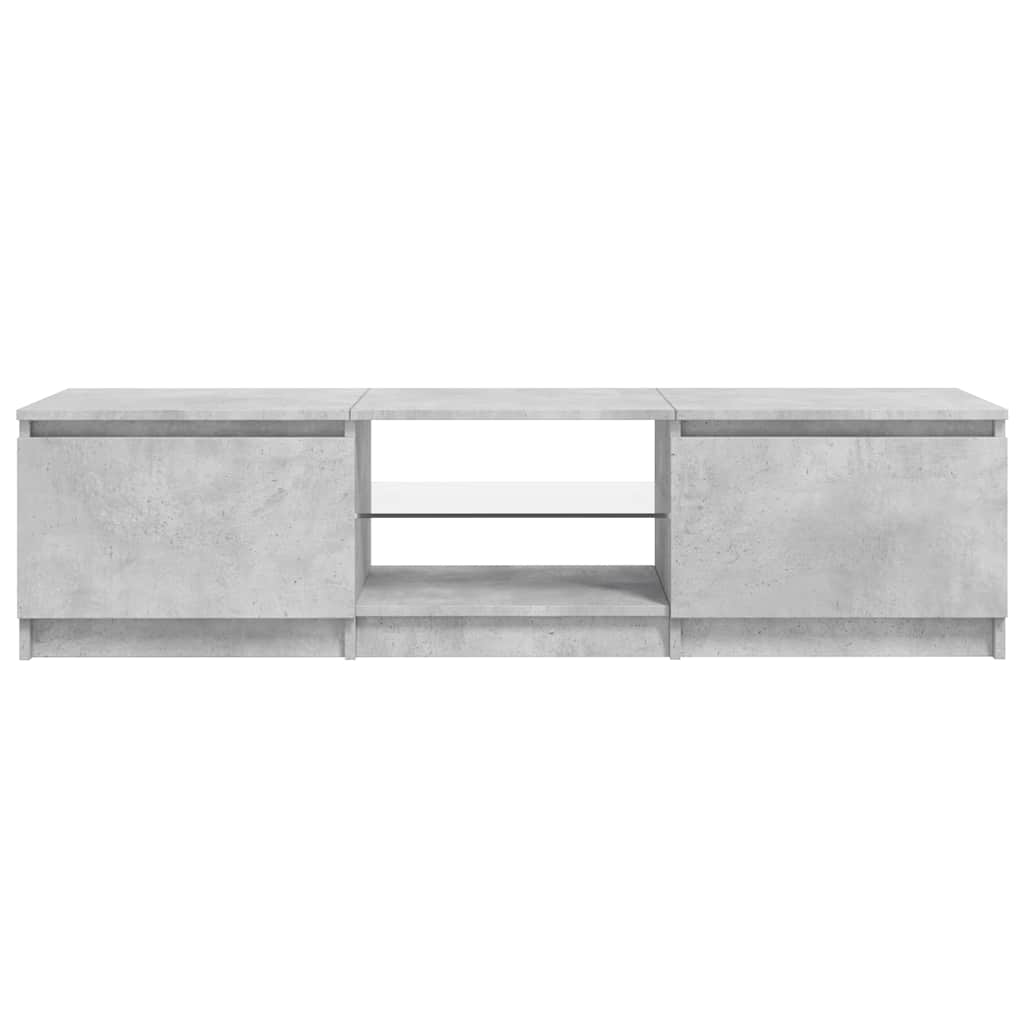 TV cabinet with LED, concrete grey, 140x40x36cm