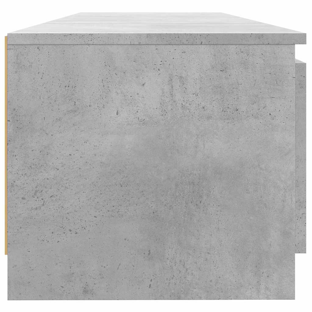 Televizoriaus spintelė su LED, betono pilka, 140x40x36cm
