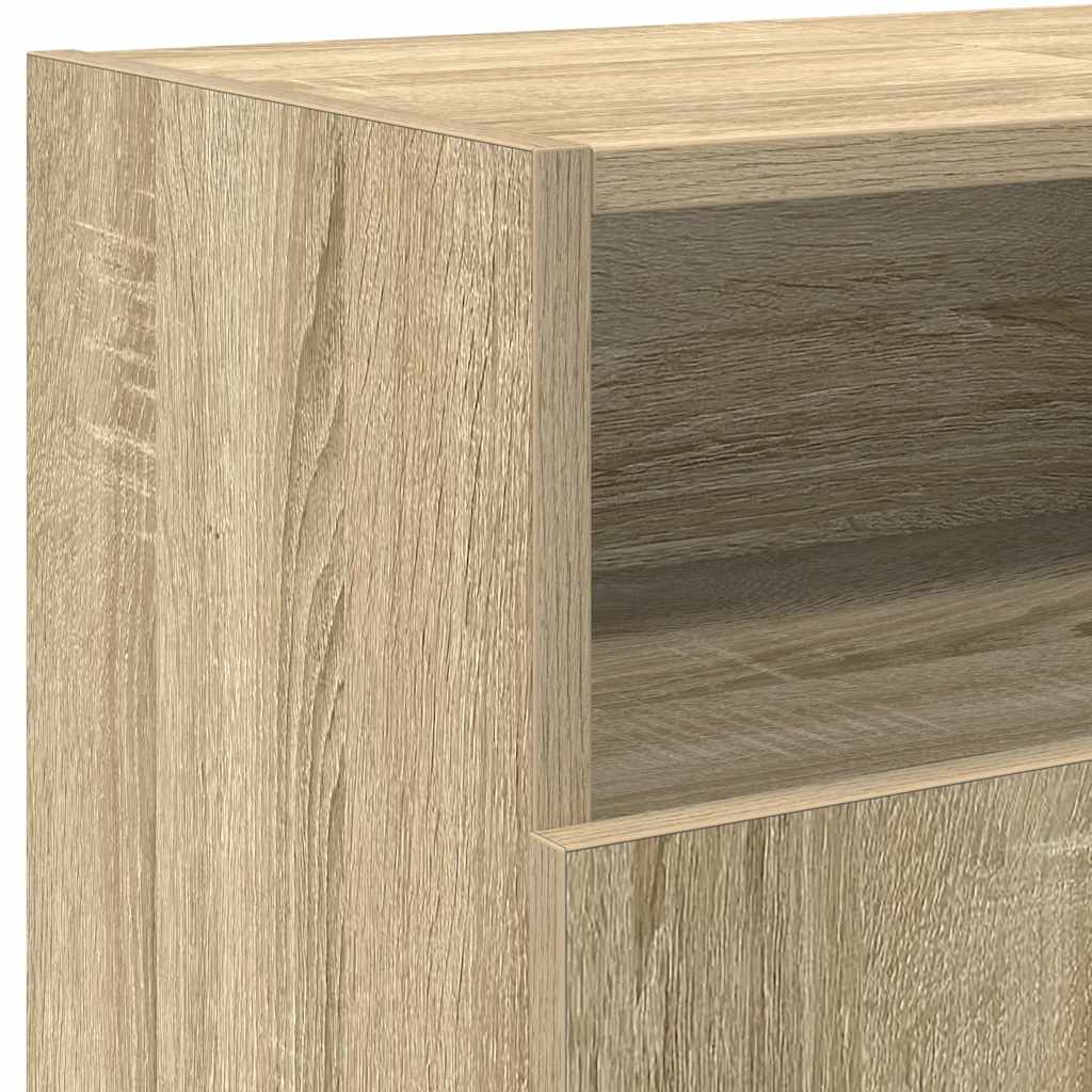 Televizora skapītis ar LED apgaismojumu, ozolkoka, 120x30x50cm