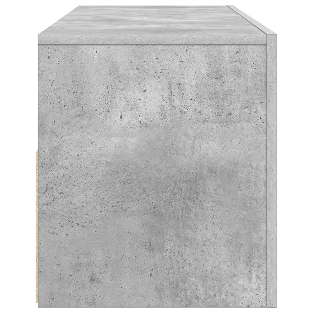 TV cabinet with LED lights, concrete grey, 120x35x40 cm