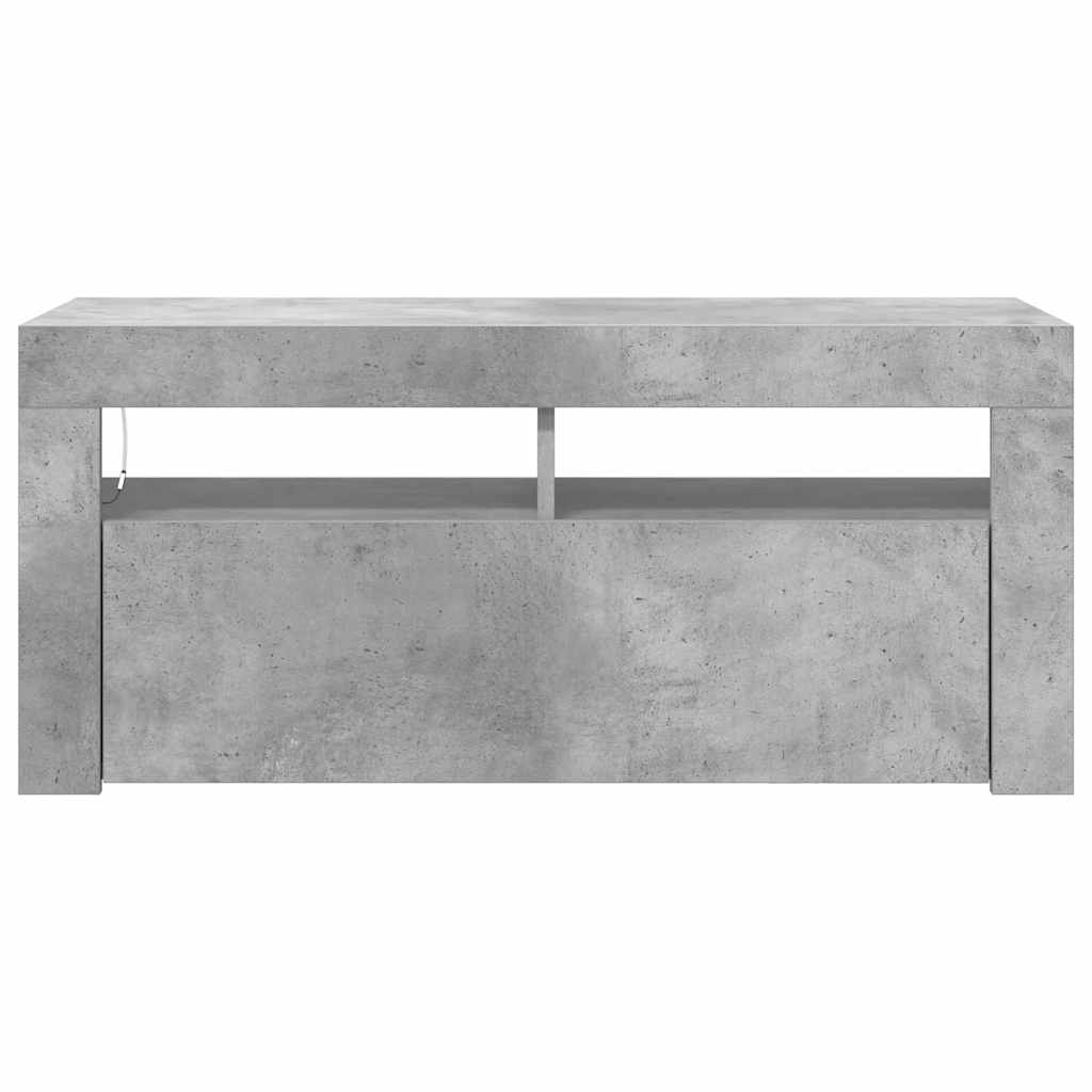TV spintelė su LED apšvietimu, betono pilka, 90x35x40cm