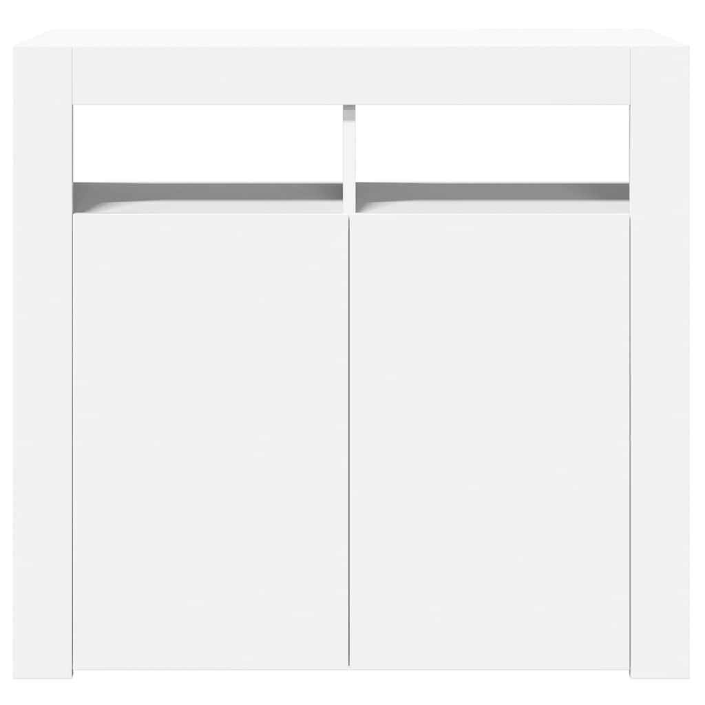 Sideboard with LED lighting, white, 80x35x75cm