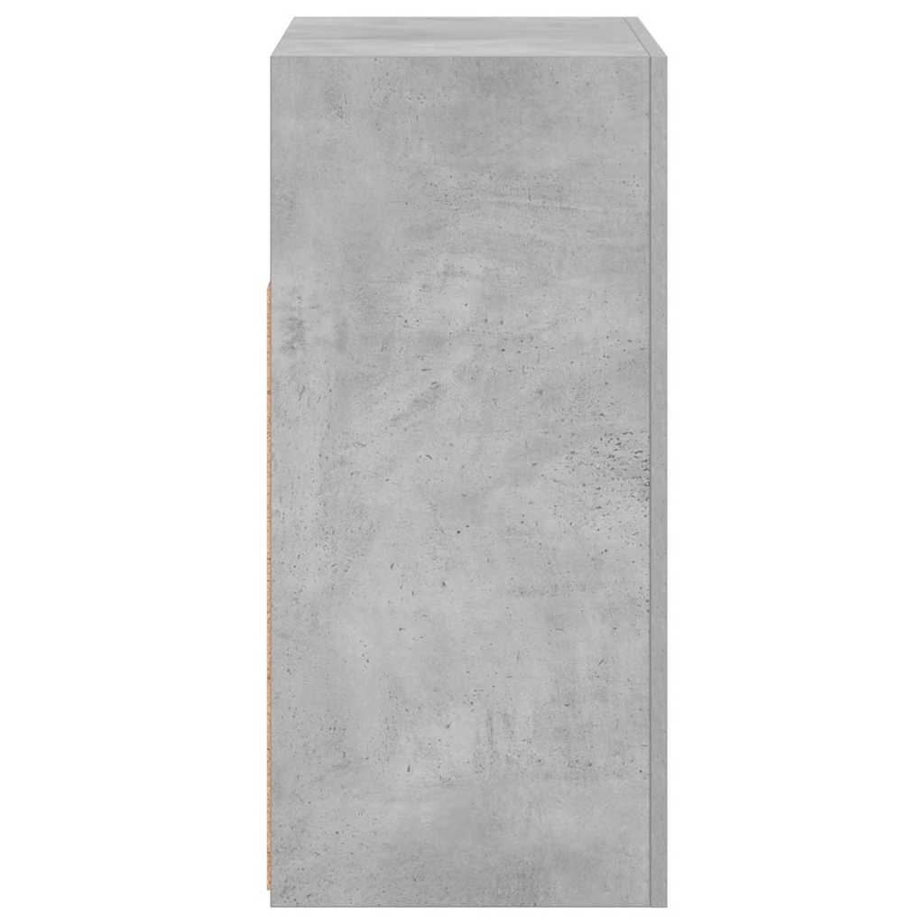 Šoninė spintelė su LED apšvietimu, betono pilka, 80x35x75cm