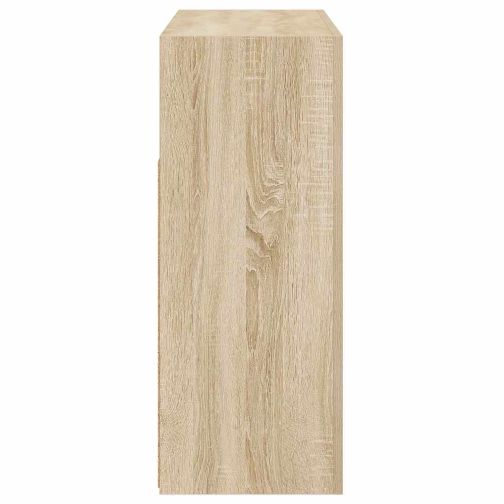 Sānu skapītis ar LED apgaismojumu, ozolkoka, 115,5x30x75cm