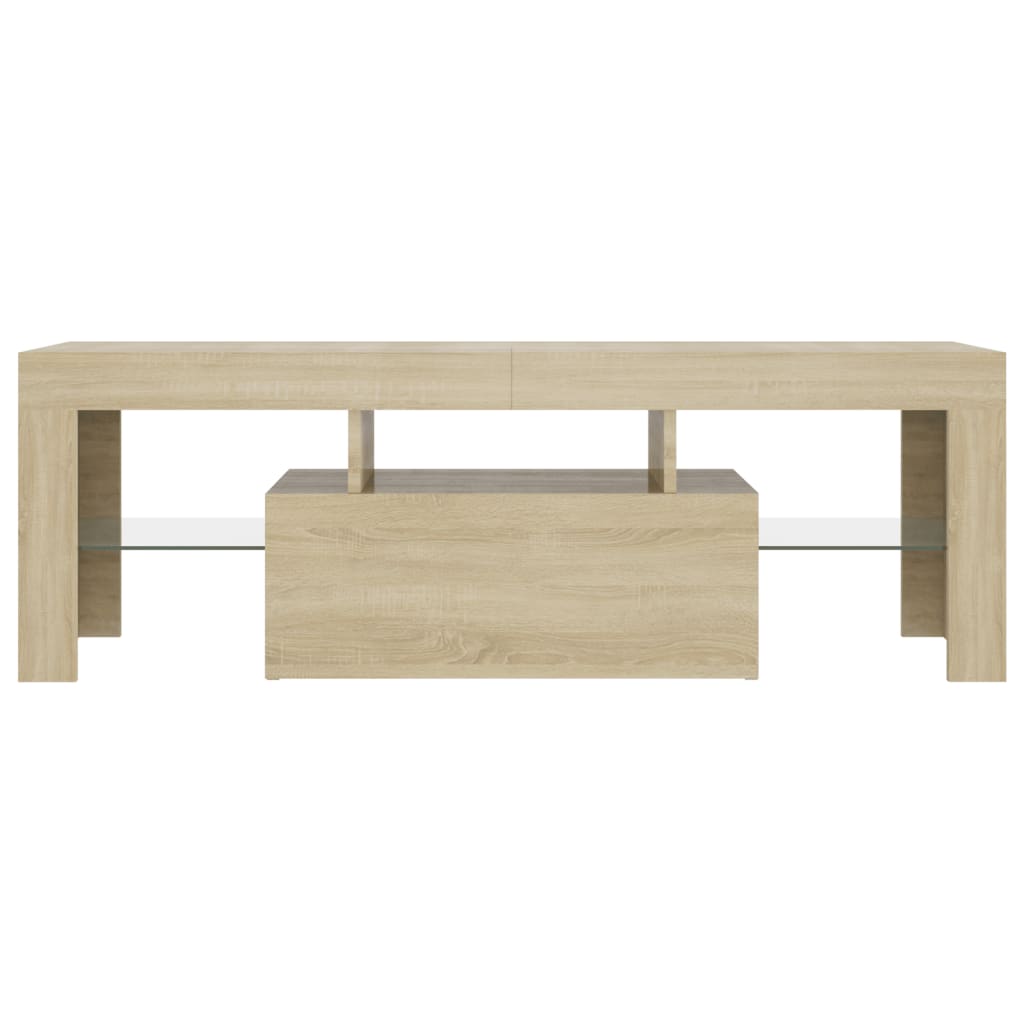 Televizora skapītis ar LED apgaismojumu, ozolkoka, 120x35x40cm