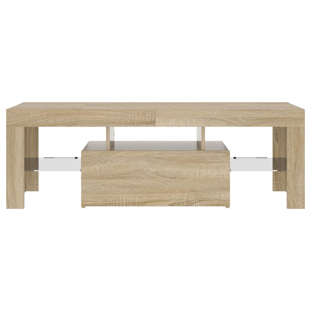 Televizora skapītis ar LED apgaismojumu, ozolkoka, 120x35x40cm