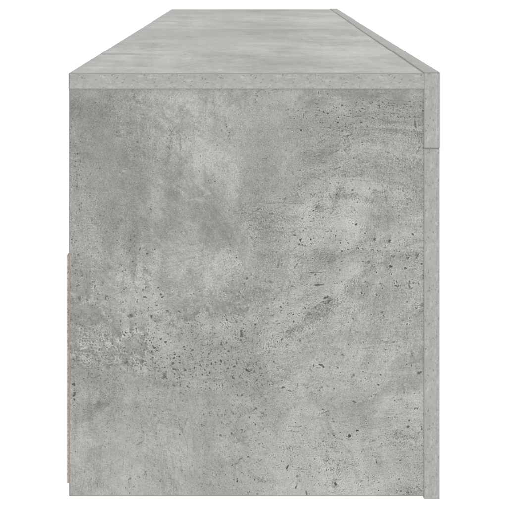 TV spintelė su LED apšvietimu, betono pilka, 120x35x40 cm