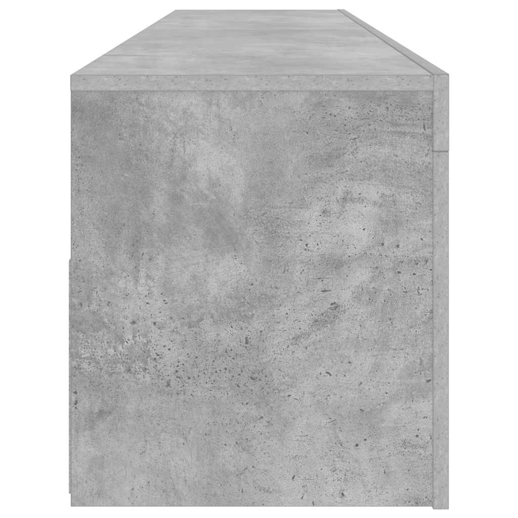 Televizora skapītis ar LED apgaismojumu, betona pelēks, 120x35x40 cm