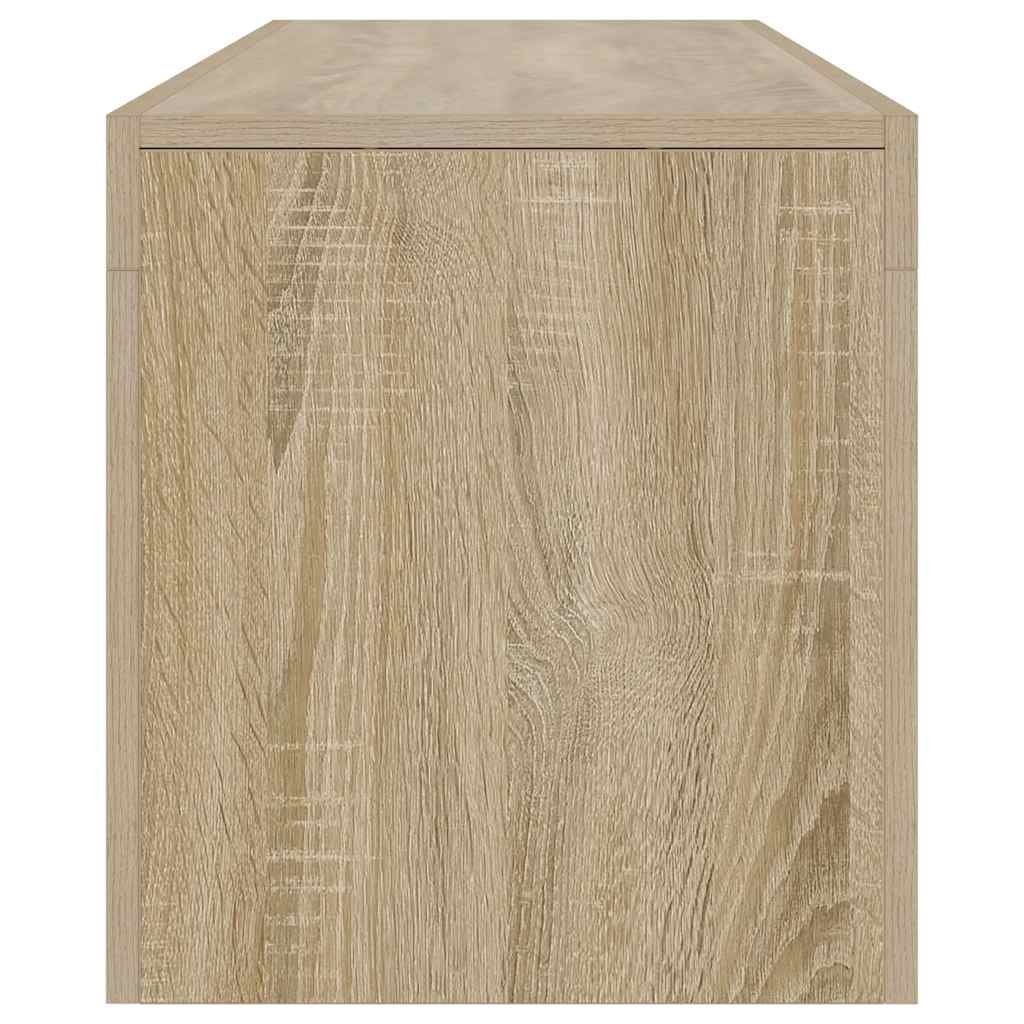 Televizora skapītis ar LED, Sonoma ozolkoka, 140x36,5x40cm
